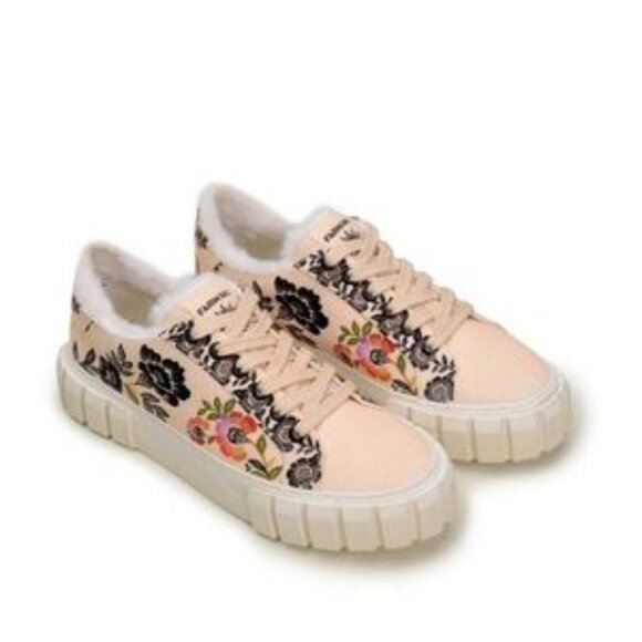 New FARM RIO Made In Brazil Romantic Platform Sneakers  794NT - Picture 2 of 4